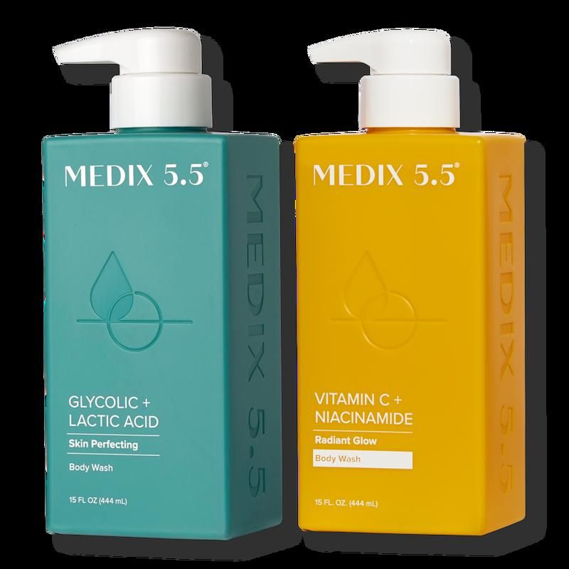 Cleanse + Glow Duo | Vitamin C + Niacinamide Body Wash, Glycolic + Lactic Acid Body Wash