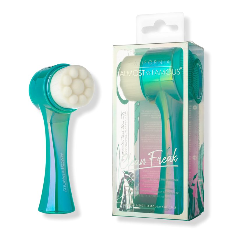 "Cleanse It" 550K Microfiber 2-in-1 Exfoliator Brush - Turquoise