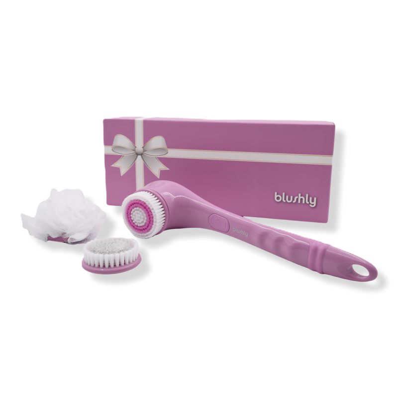 Cleansing & Exfoliating Body Brush with Heads-Solid Edition - Purple