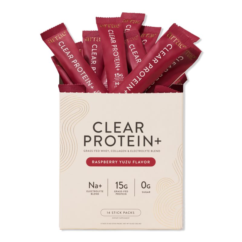 Clear Protein+: Protein, Collagen & Electrolyte Drink Mix - Raspberry Yuzu