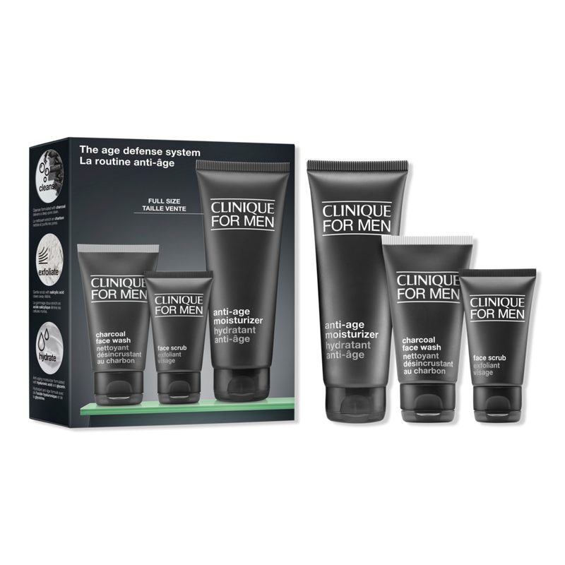 Clinique For Men: The Age Defense System Anti-Aging Skincare Set