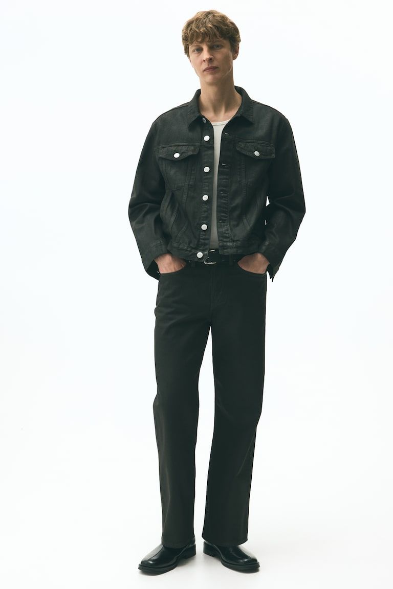 Coated Denim Trucker Jacket