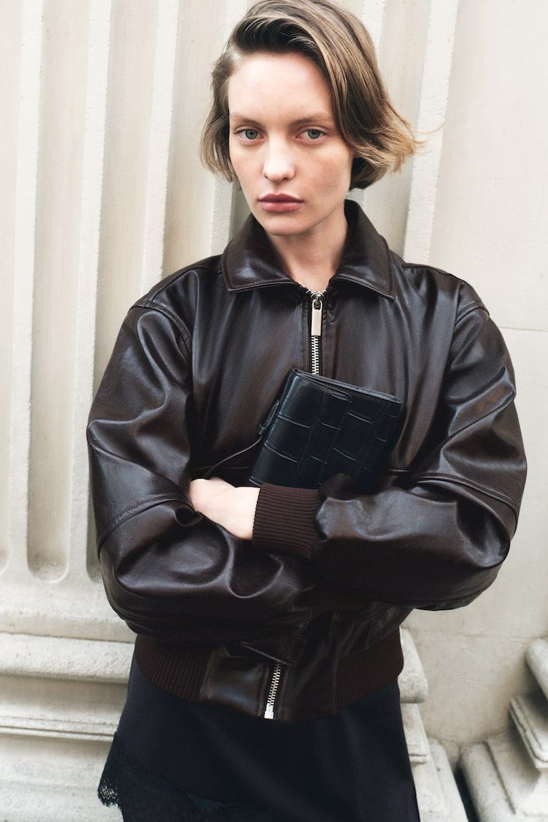 Coated Jacket with Detachable Collar