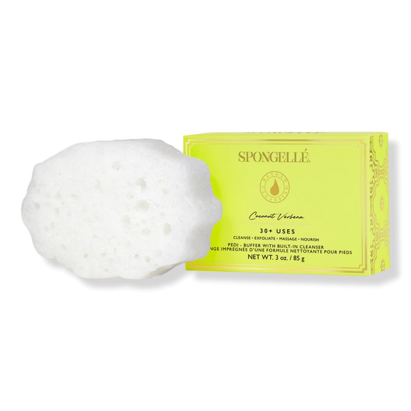 Coconut Verbena Daisy Collection Pedi Buffer Body Wash Infused Exfoliating Foot Heel Scrub