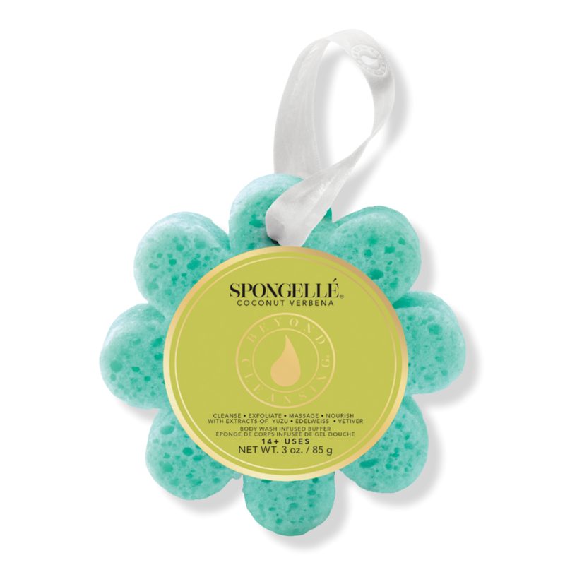 Coconut Verbena Wild Flower Bath Sponge Built-In Body Wash Shower Loofah Sponge for Women