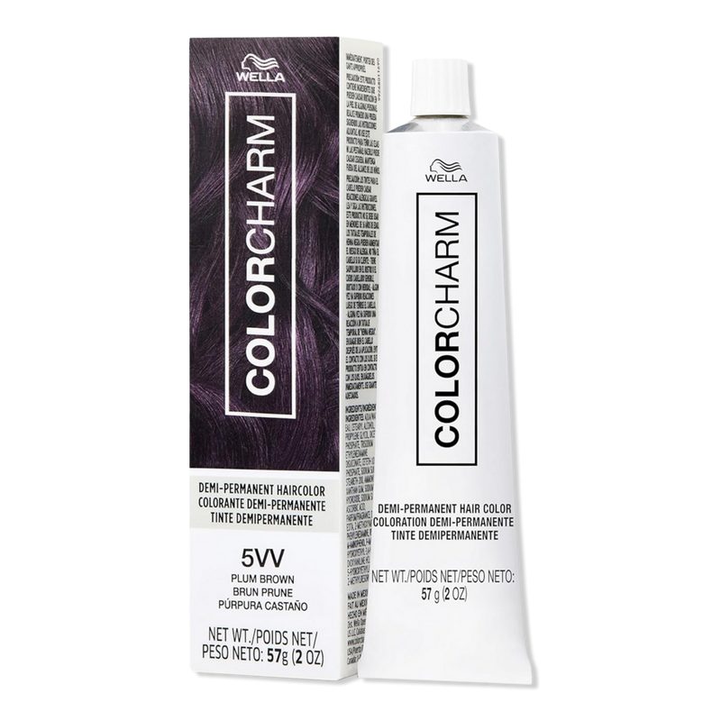 Colorcharm Demi-Permanent Cream Hair Color - 5VV Plum Brown