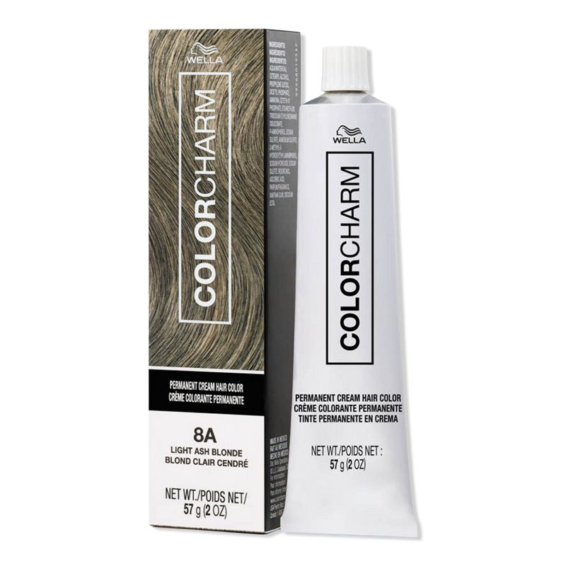 Colorcharm Permanent Cream Hair Color - 8A LIGHT ASH BLONDE