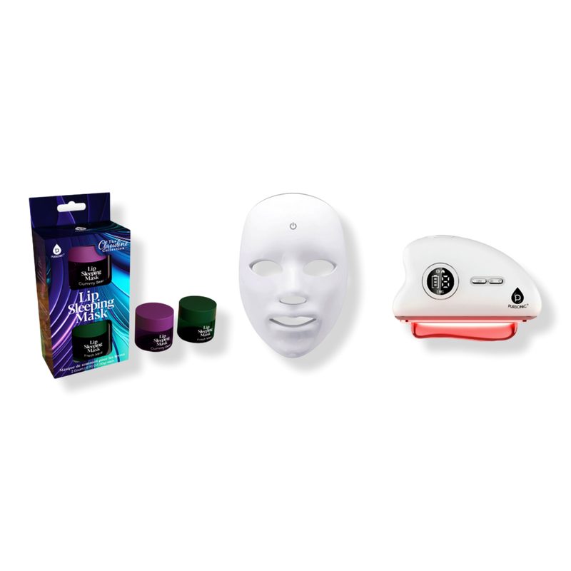 Complete 7-in-1 LED Light Therapy & Overnight Lip Care Collection