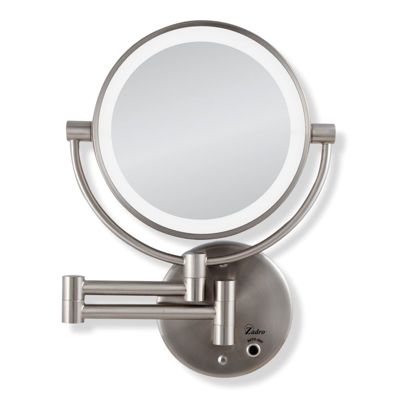 Cordless LED Lighted Wall Mounted Makeup Mirror 10X/1X - 10X/1X Magnification