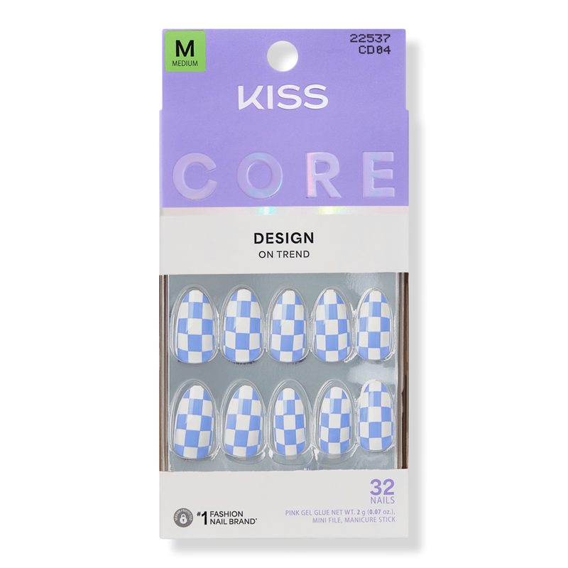 Core Design Medium Almond Press On Nails - Credit