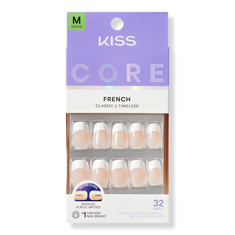 Core French Medium Squoval Press On Nails - Hopeful