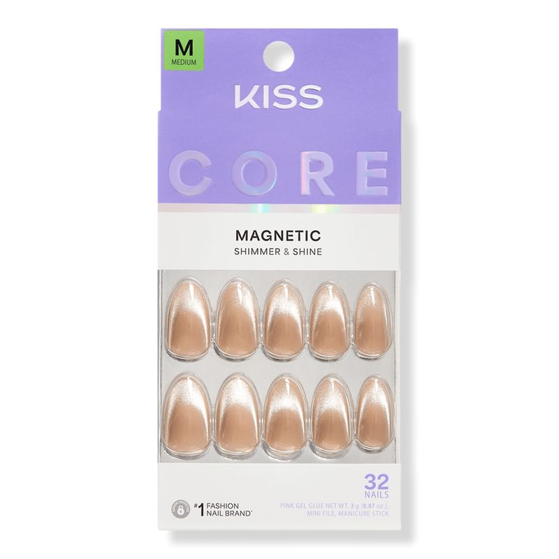 Core Magnetic Medium Almond Press On Nails, Amazon Falls