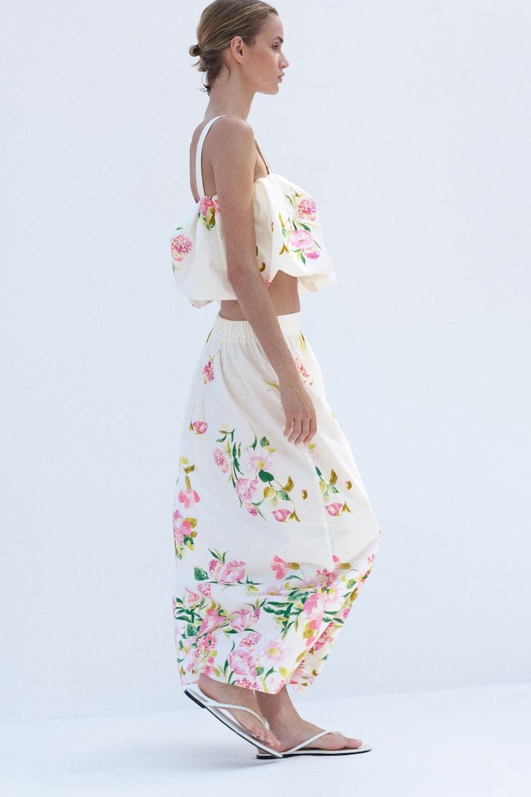 Cotton A-Line Skirt