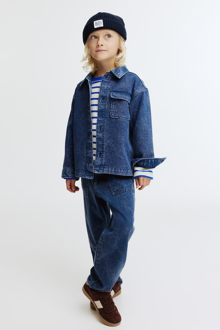 Cotton Denim Pants