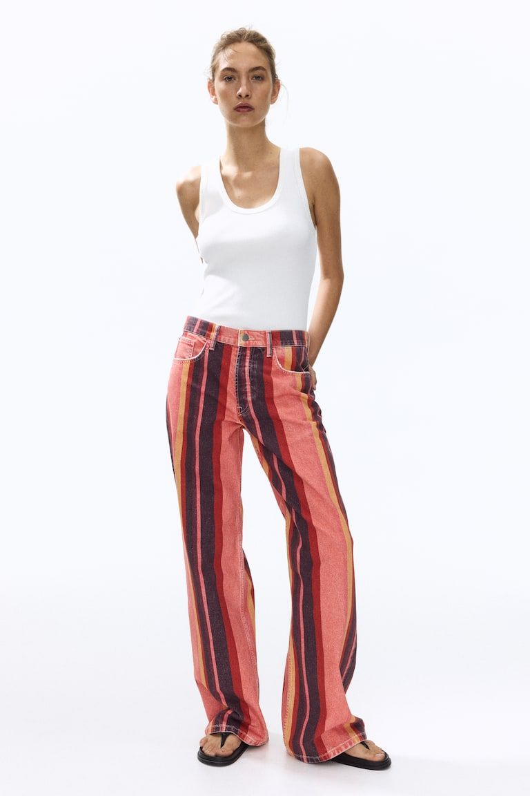 Cotton Denim Pants
