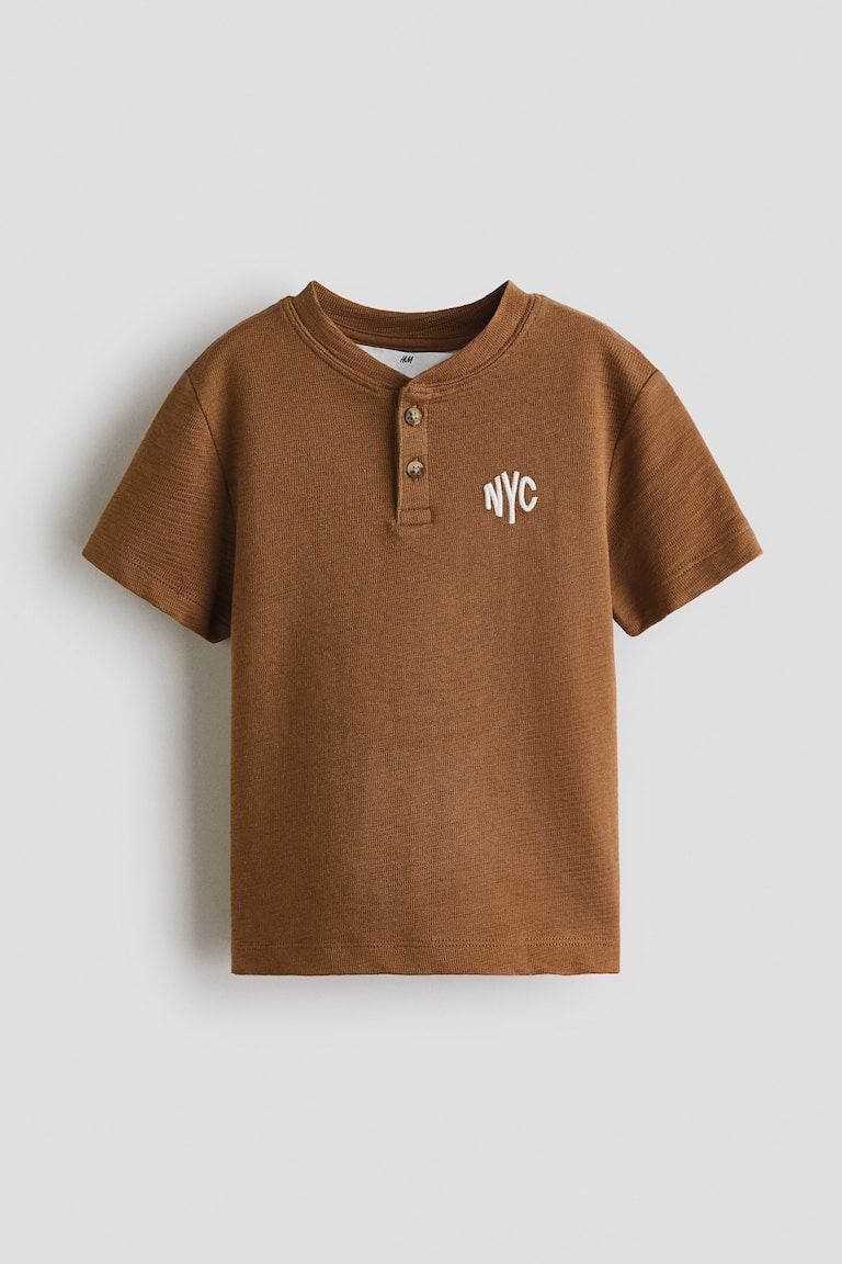 Cotton Henley T-Shirt