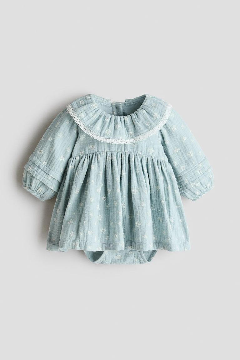 Cotton Muslin Bodysuit Dress