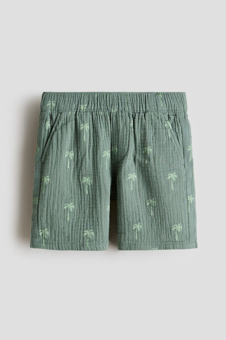 Cotton muslin shorts