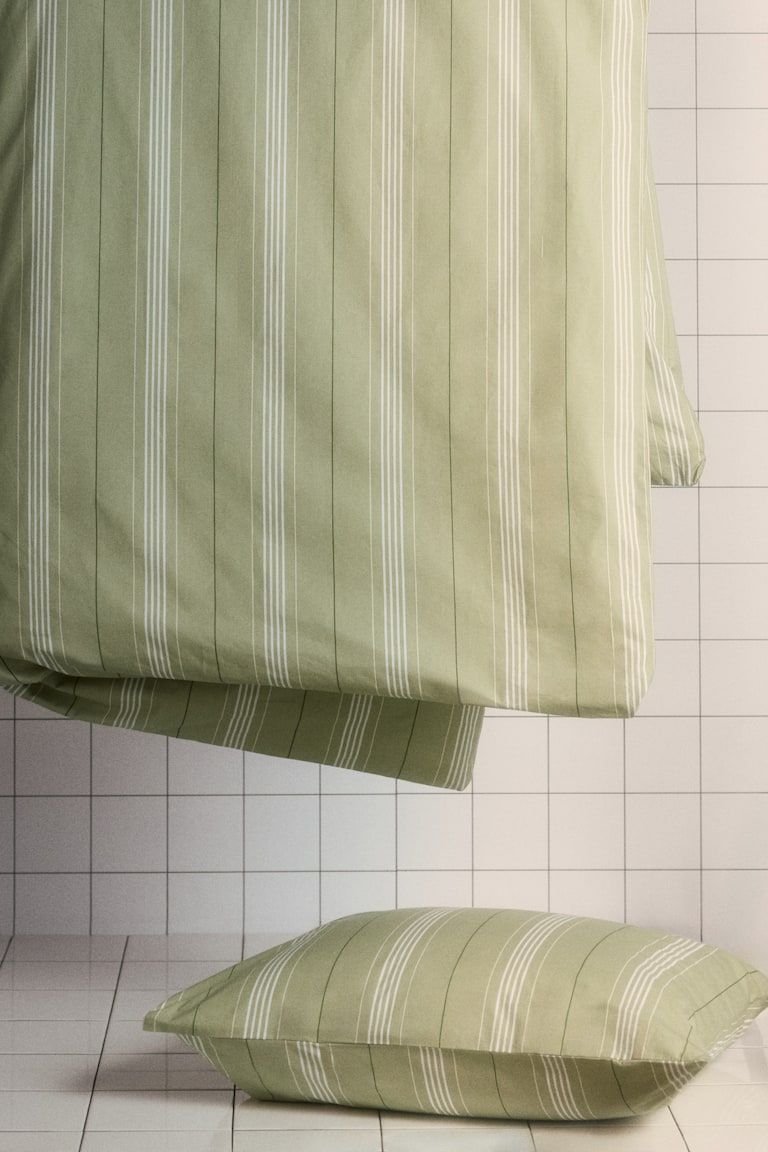 Cotton Percale Twin Duvet Cover Set