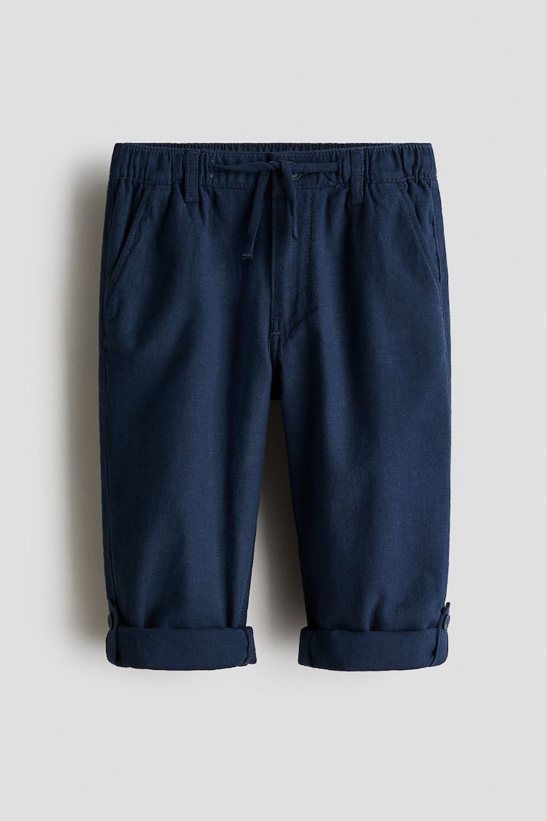Cotton Roll-Up Pants