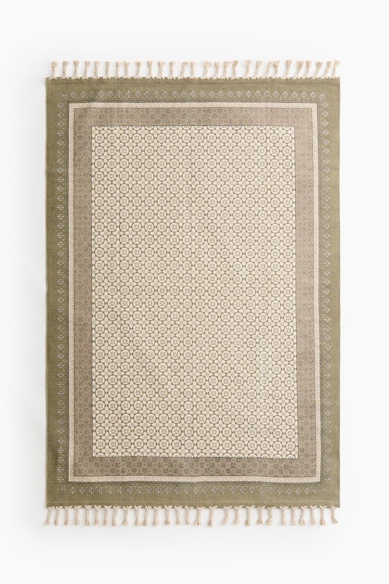 Cotton Rug with Fringe