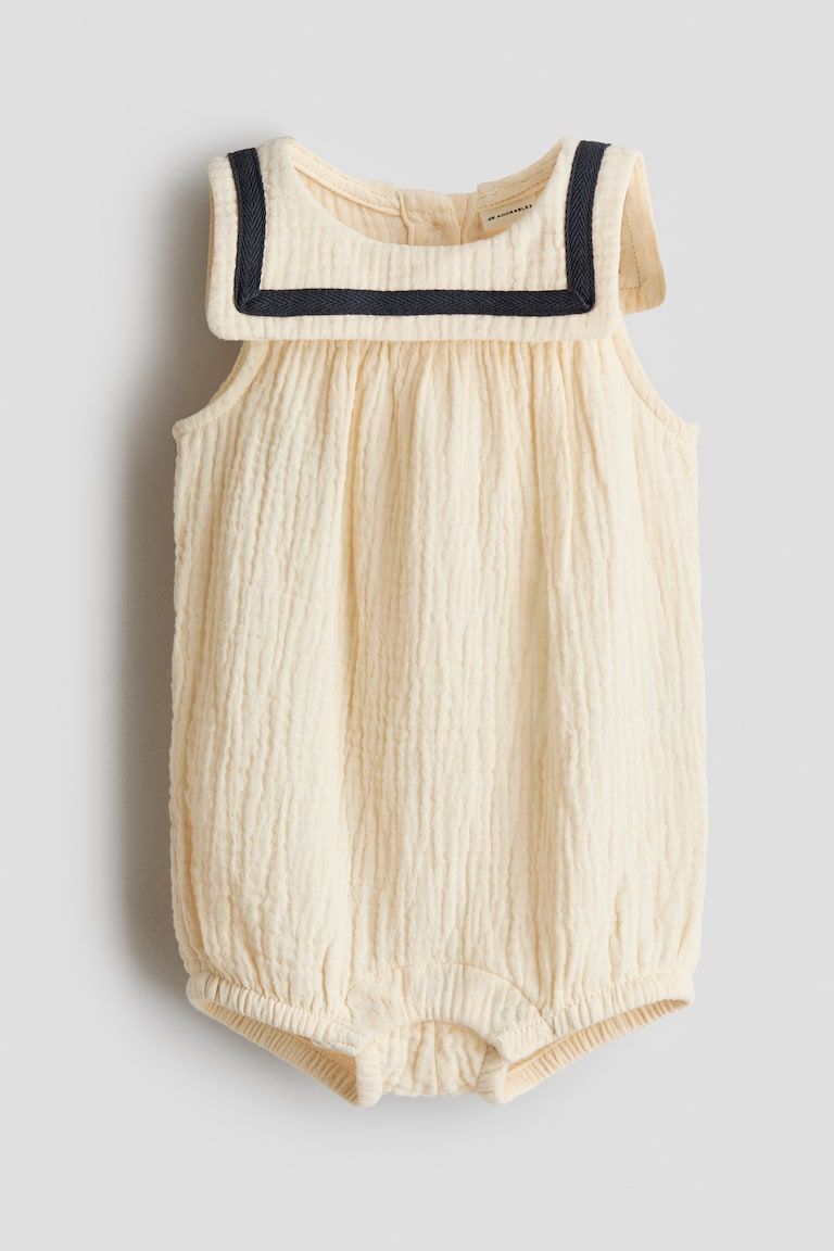 Cotton Sailor Romper Suit