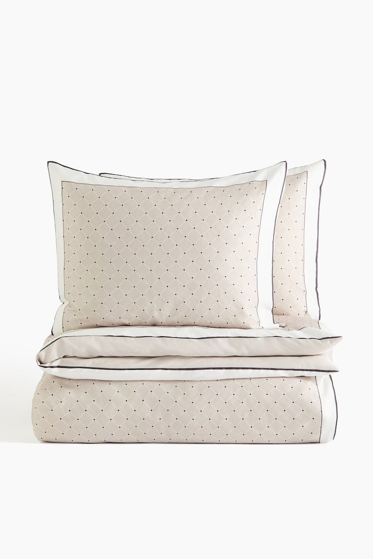 Cotton sateen double/king duvet cover set