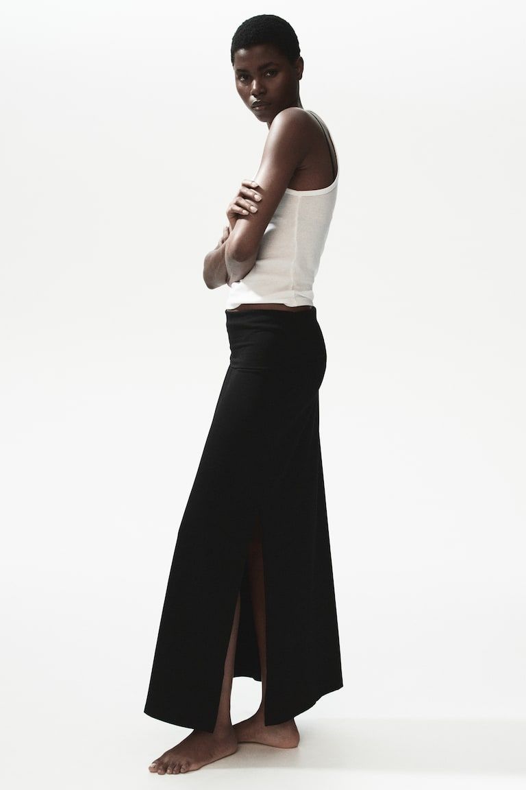 Cotton Skirt with Foldover Waist