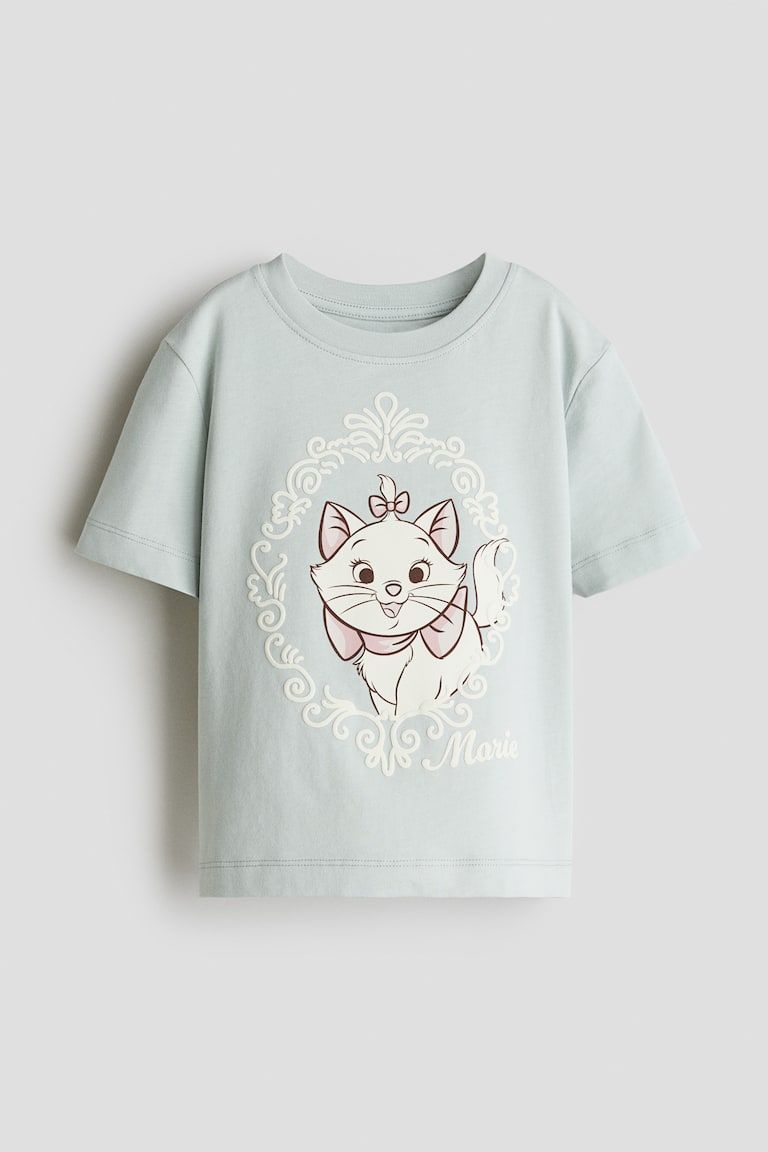 Cotton T-Shirt with Printed Motif