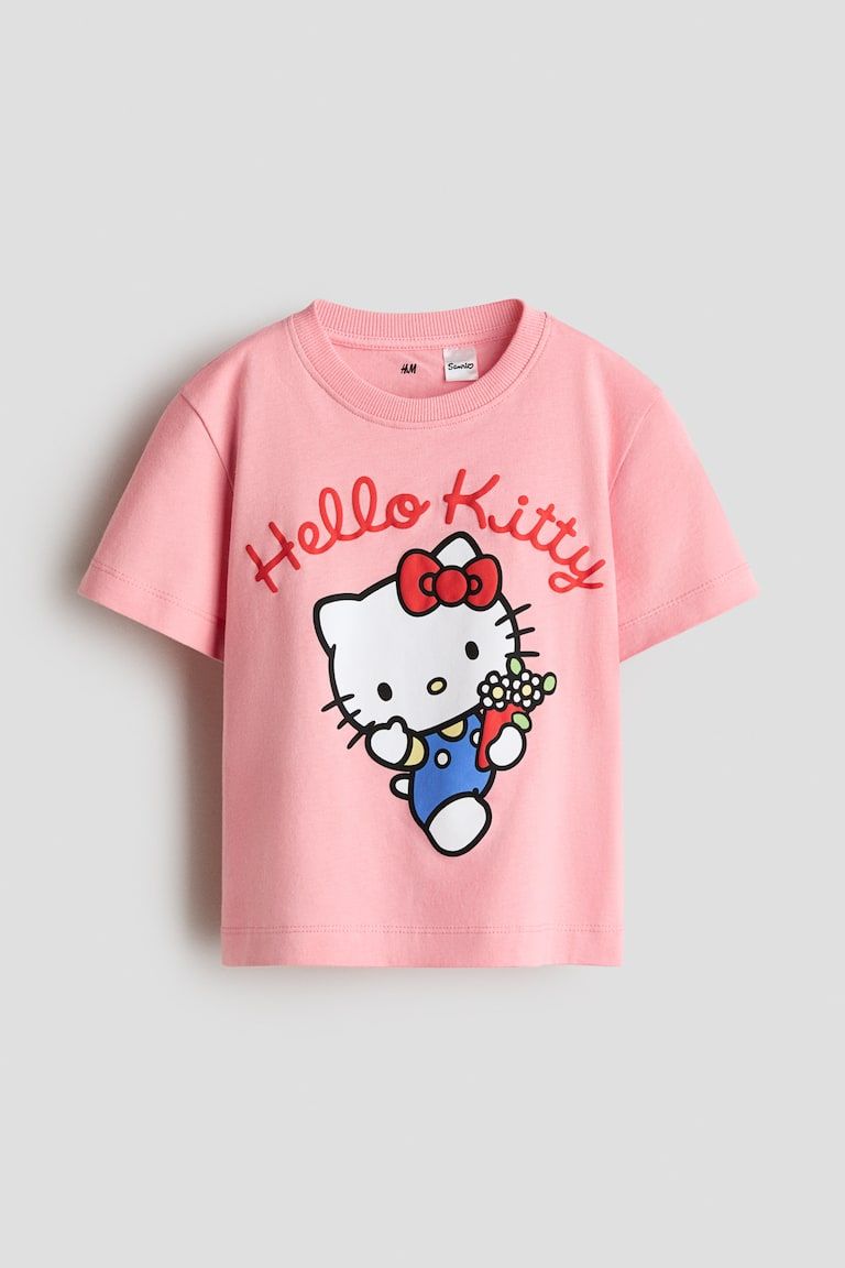 Cotton T-Shirt with Printed Motif