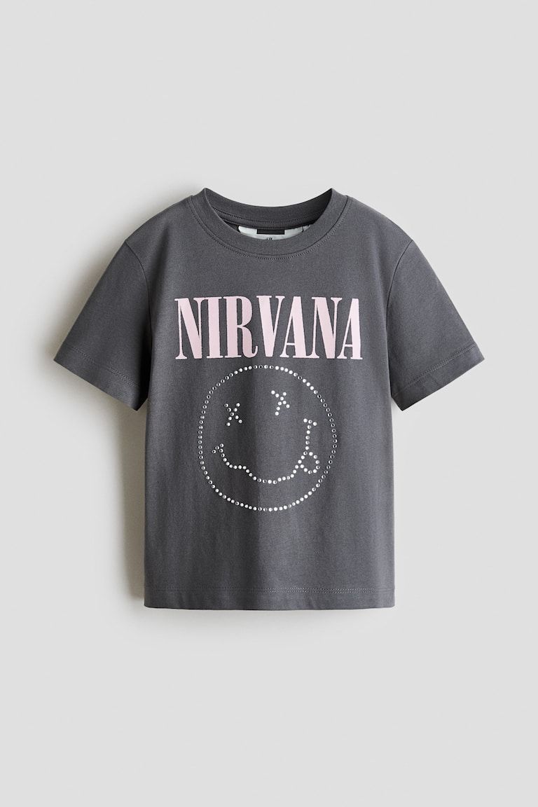 Cotton T-Shirt with Printed Motif