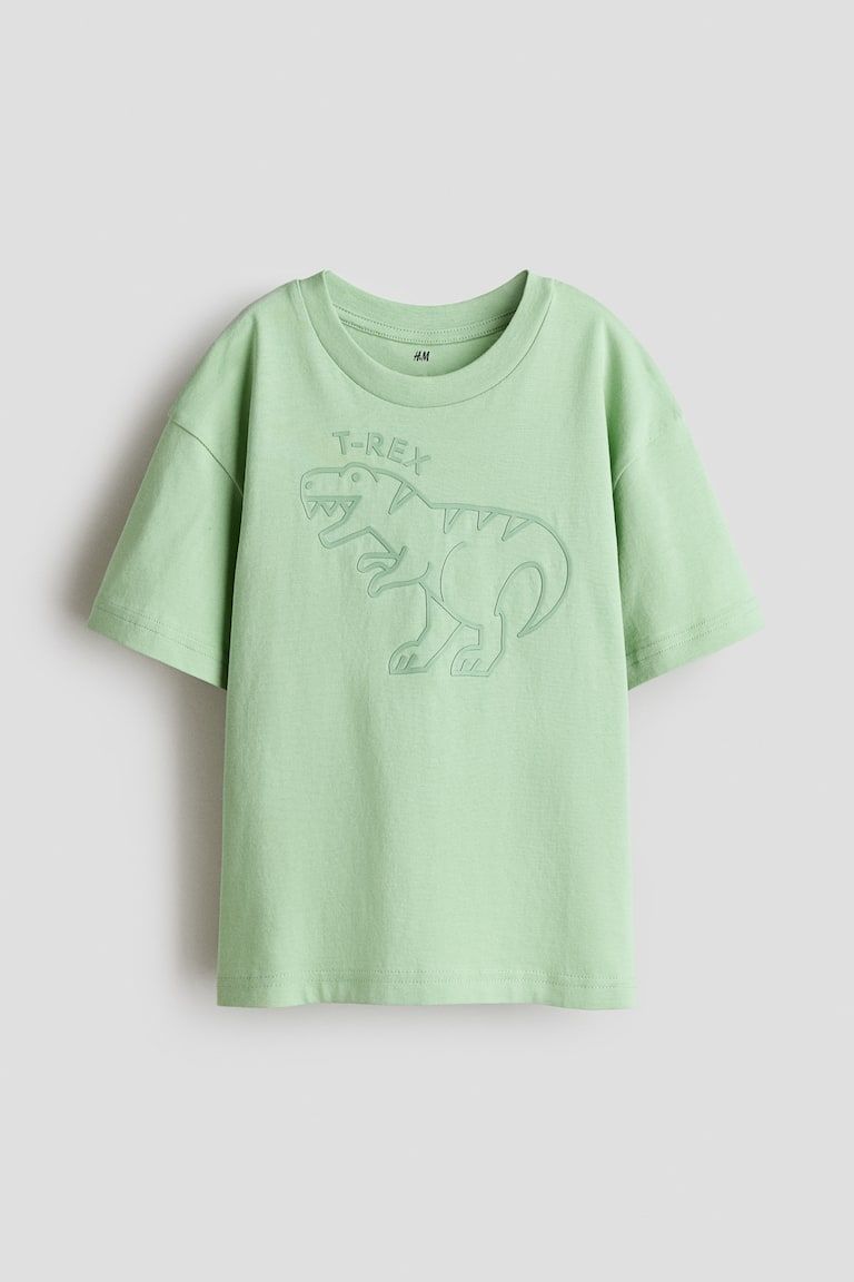 Cotton T-Shirt with Printed Motif
