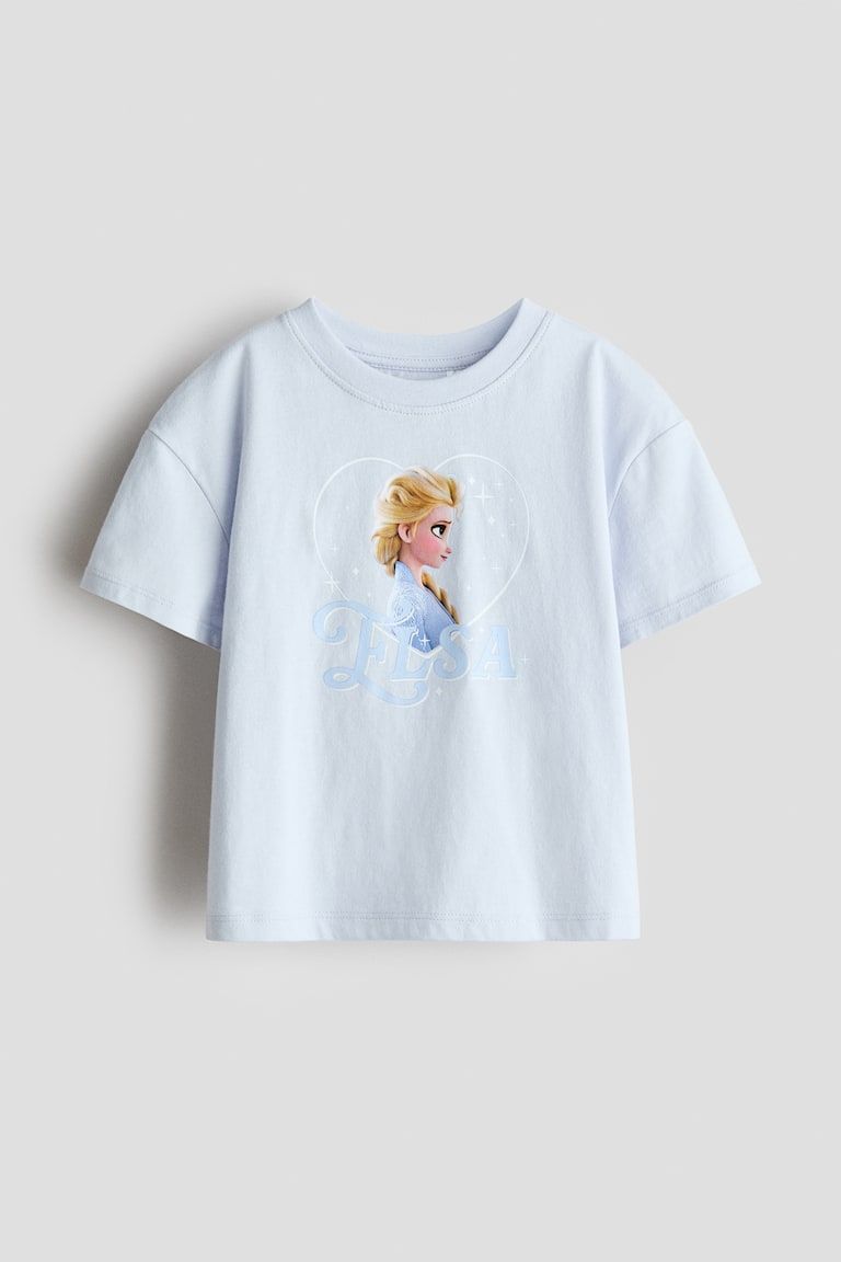 Cotton T-Shirt with Printed Motif