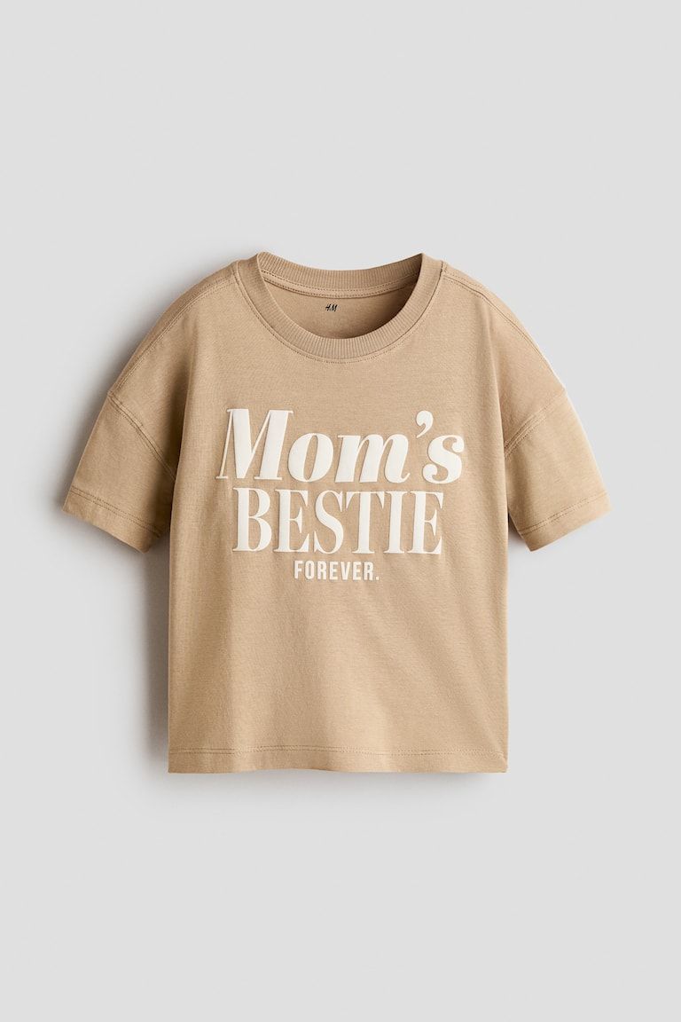 Cotton T-Shirt with Printed Motif