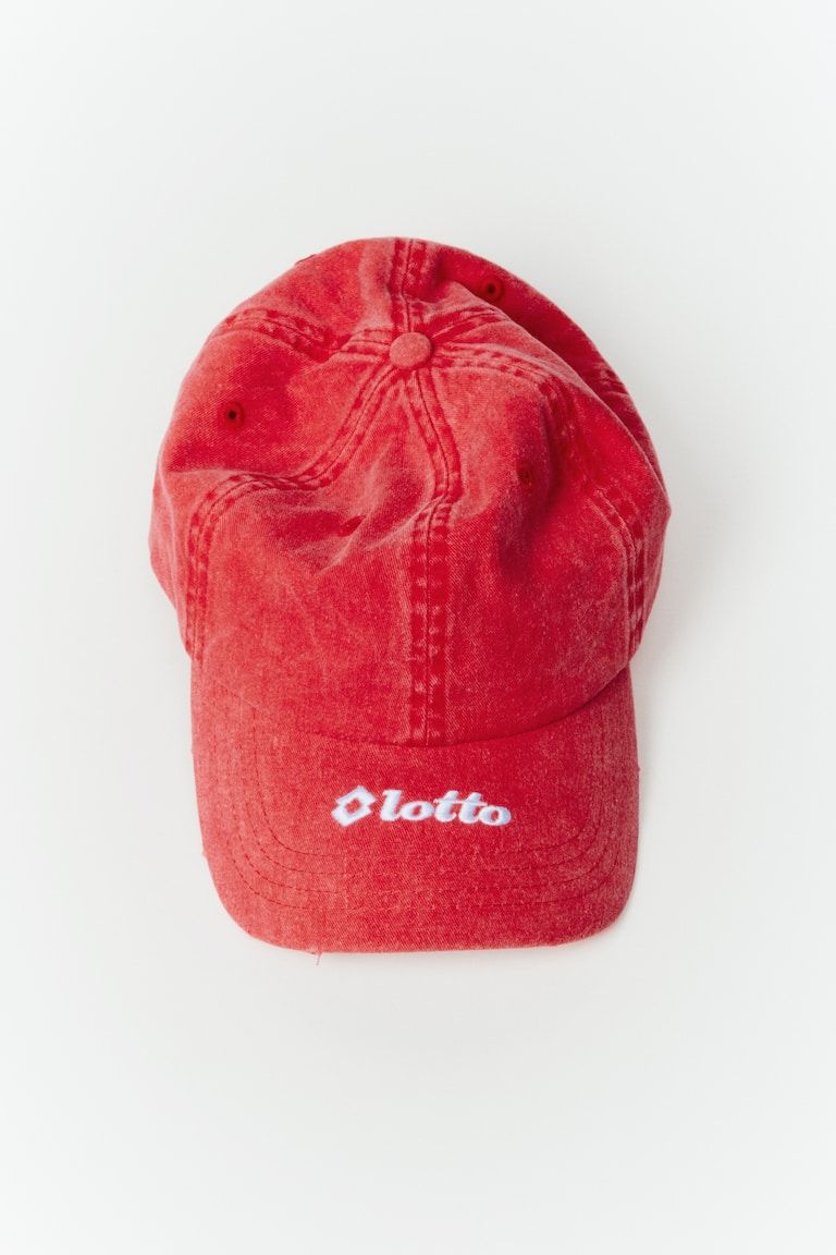 Cotton Twill Cap with Embroidered Motif