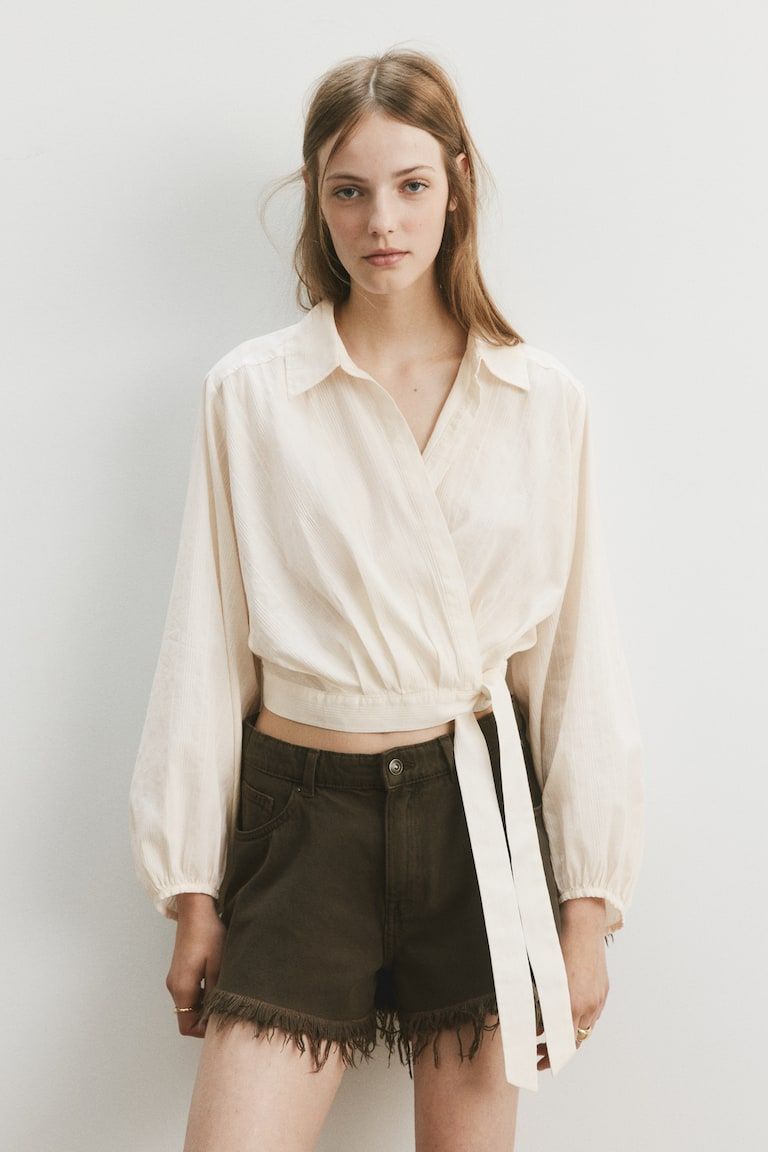 Cotton Wrap Shirt
