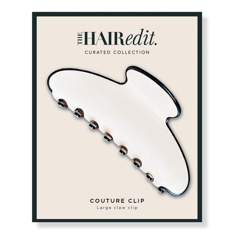 Couture Chic Claw Clip - Ivory/Black