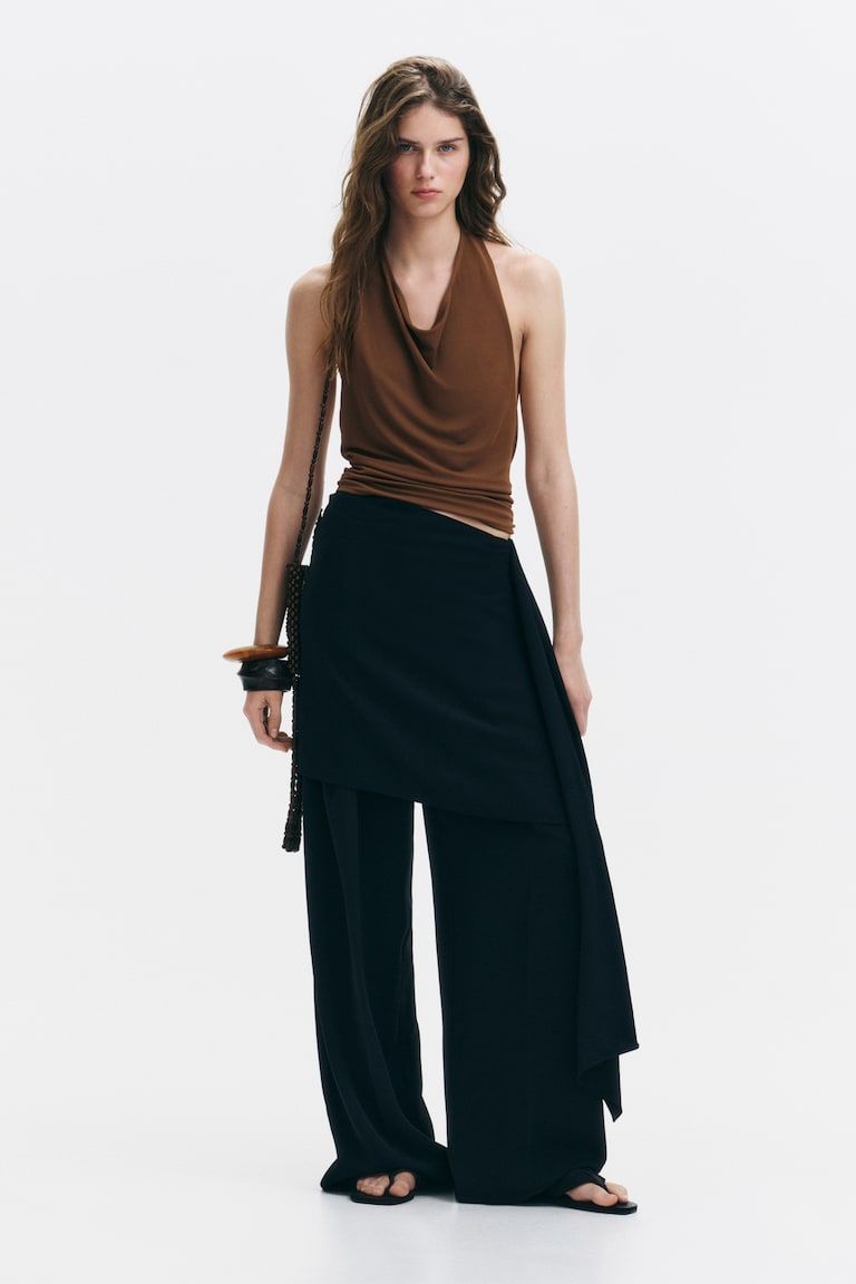 Cowl-Neck Halterneck Top
