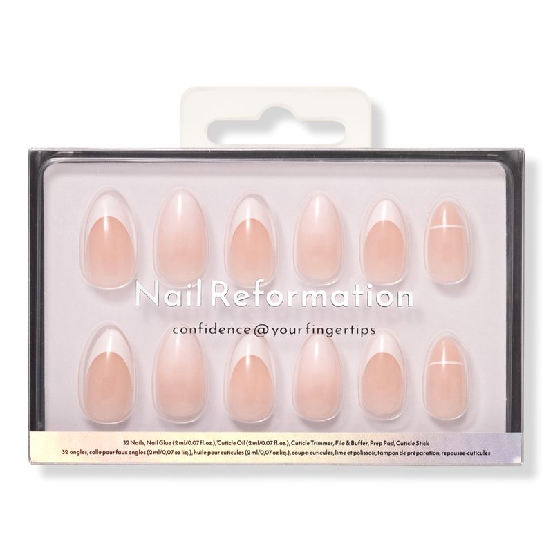 Cream Top Press On Nails