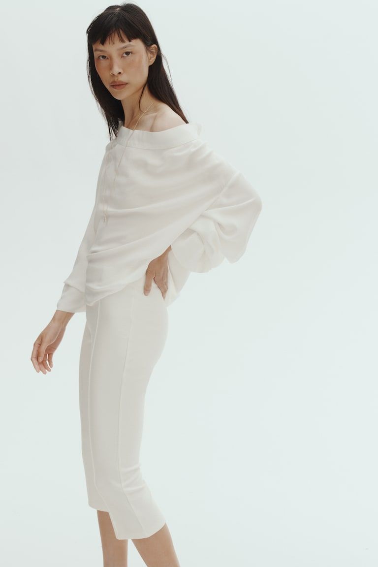 Creased Capri Pants