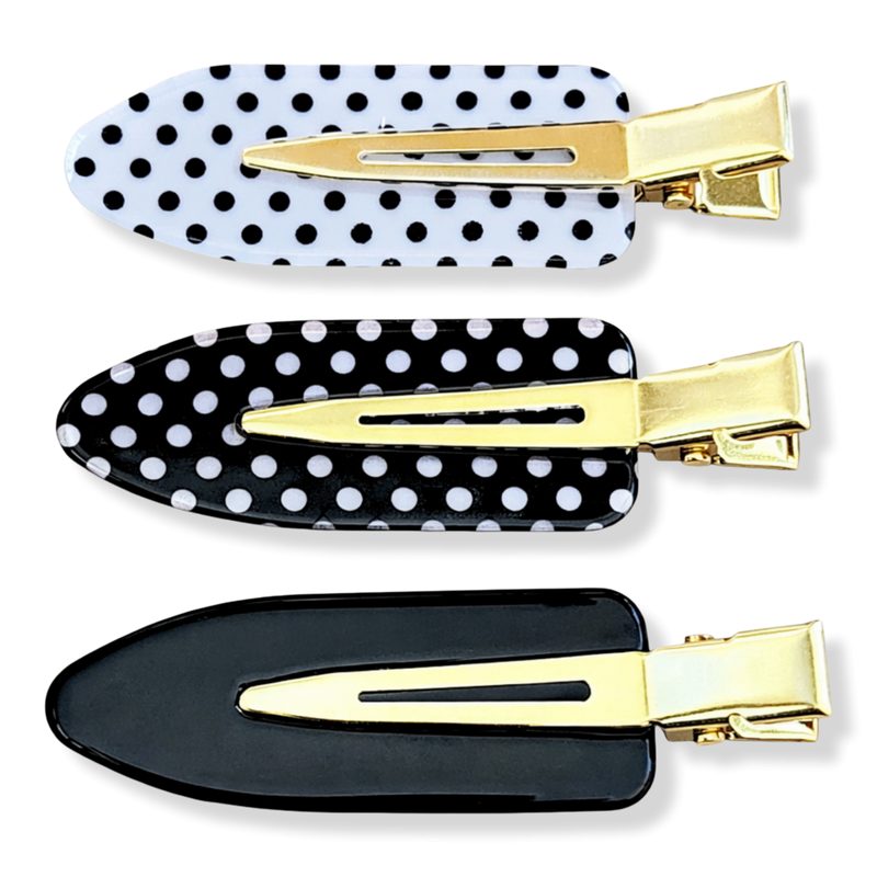 Creaseless Hair Styling and Sectioning Clips - Polka Dot Charm