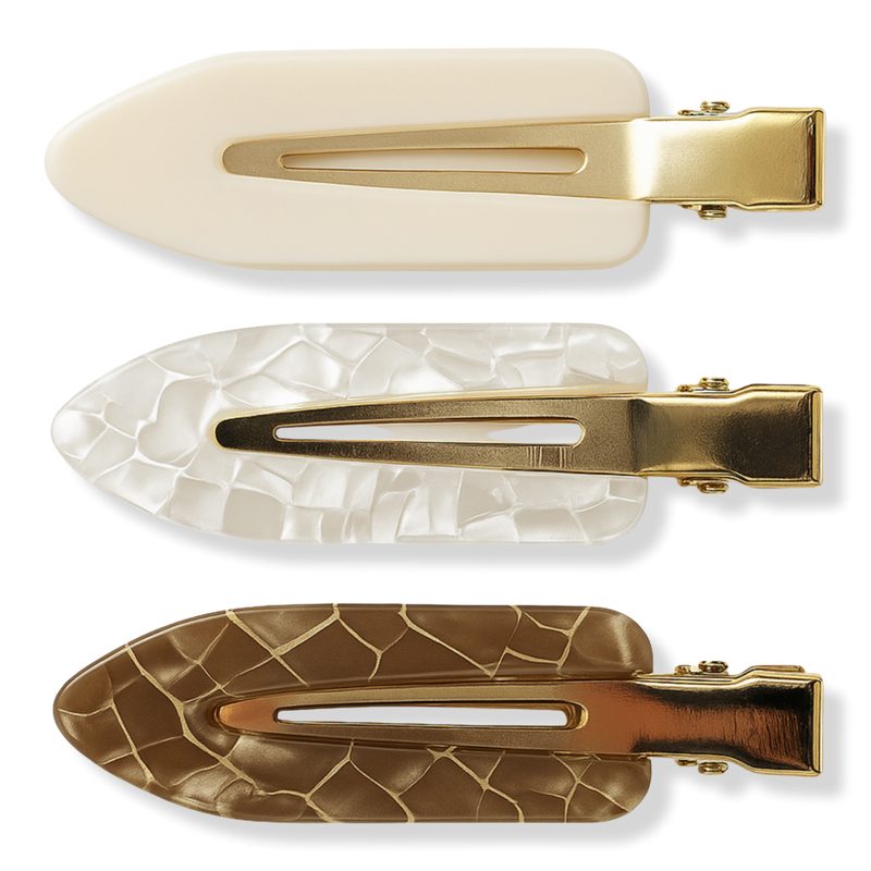 Creaseless Hair Styling and Sectioning Clips - Swirled Mocha