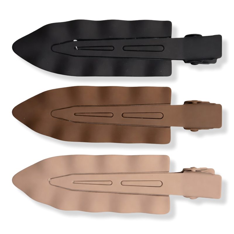 Creaseless Metal Hair Styling and Sectioning Clips - 3pk (The Matte Pack)