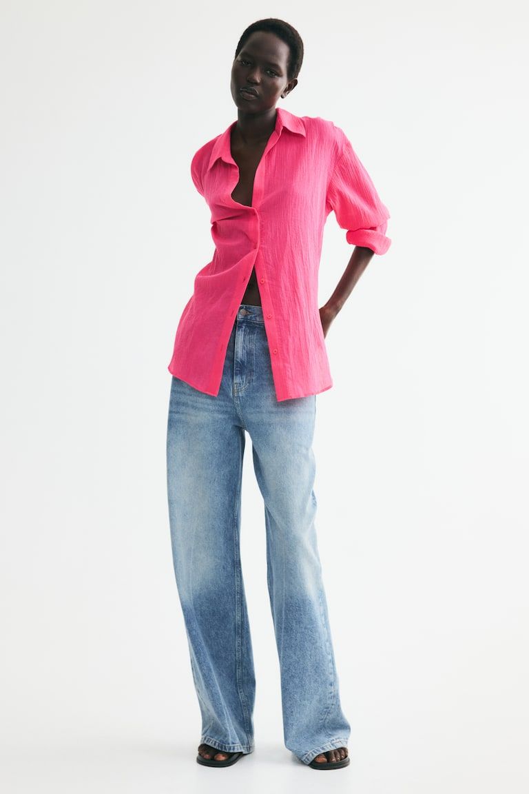 Crinkled Cotton Shirt