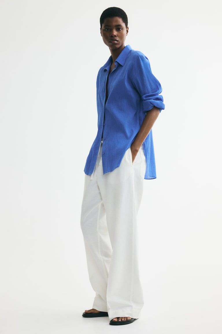 Crinkled Cotton Shirt
