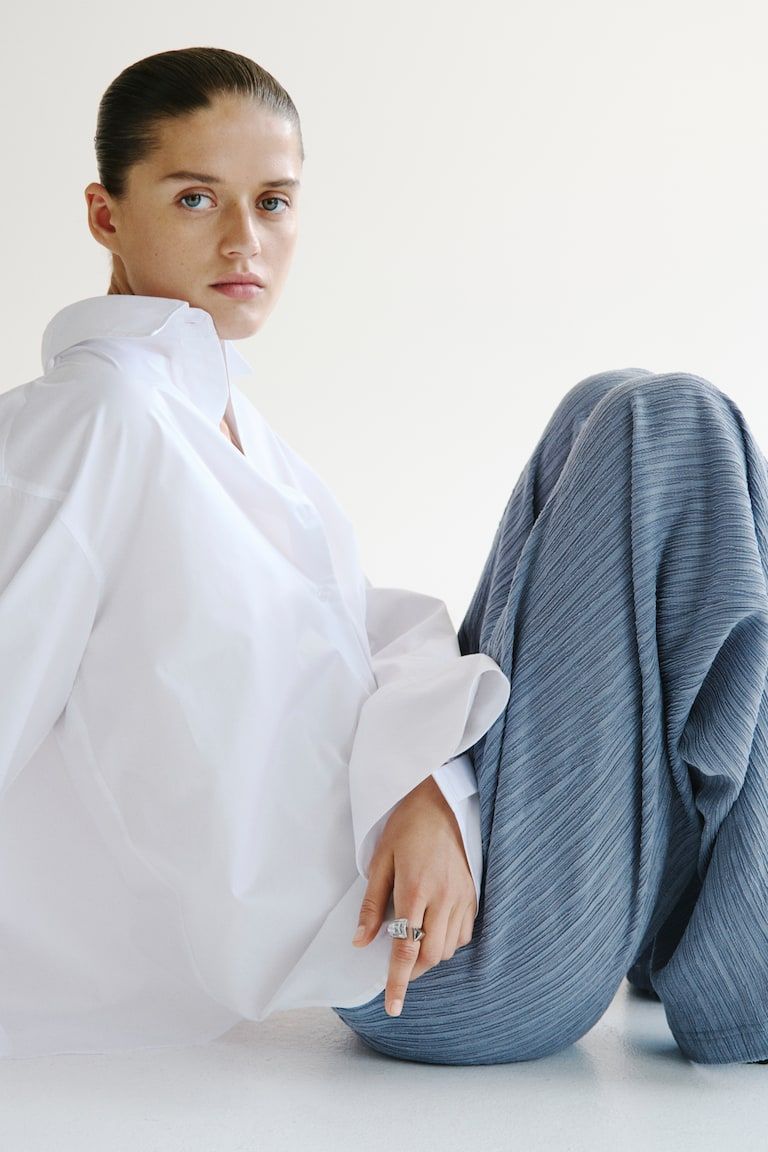 Crinkled Drawstring Pants