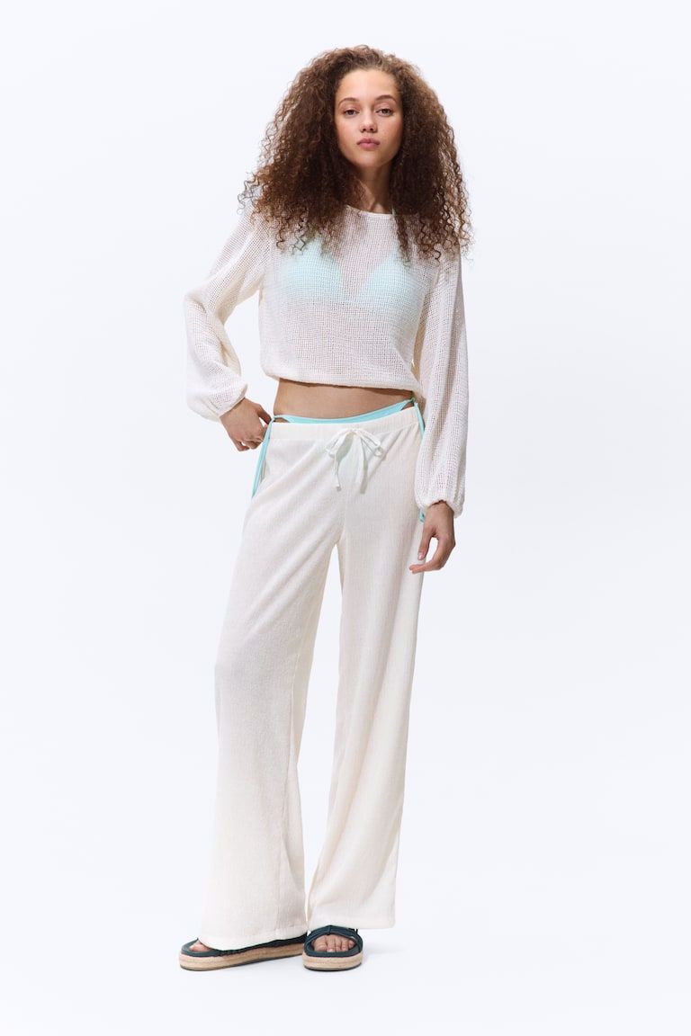 Crinkled Drawstring Pants