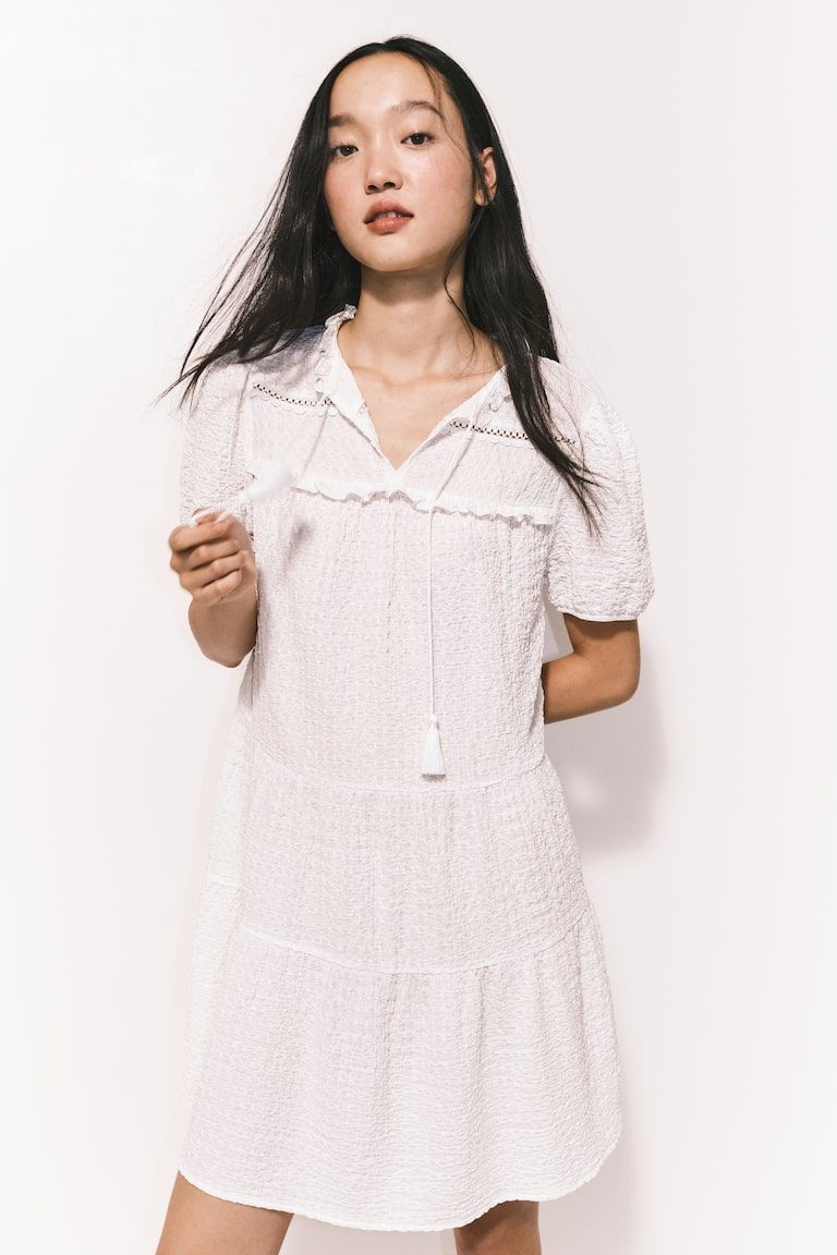 Crinkled Jersey Dress