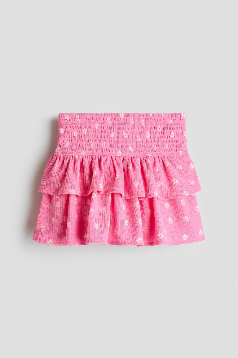 Crinkled Tiered Skirt