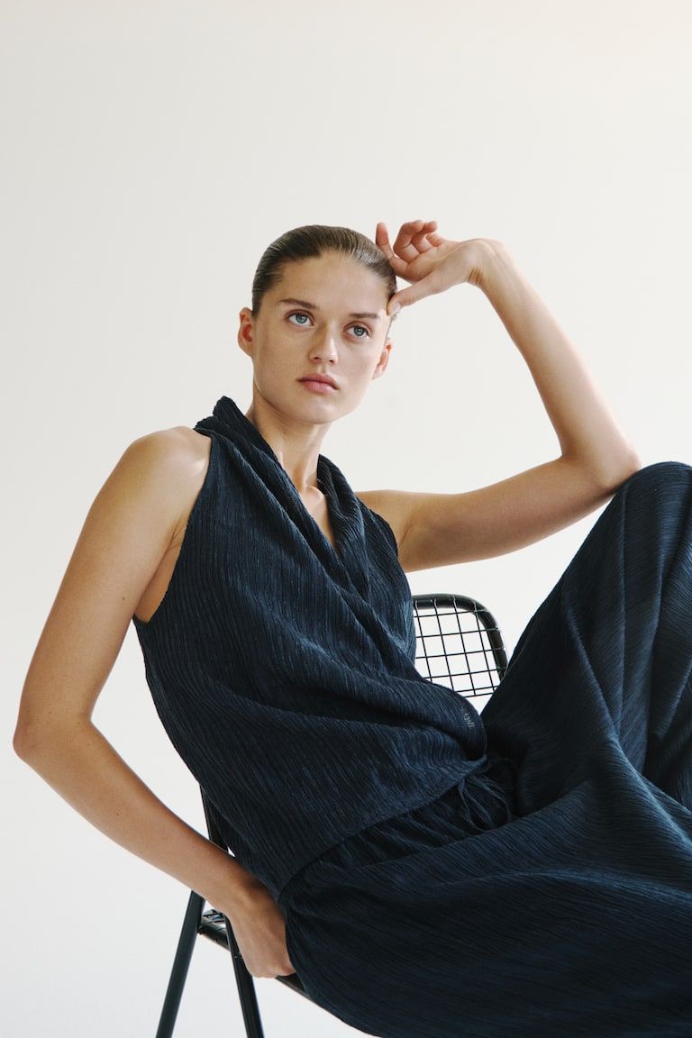 Crinkled Wrap Top